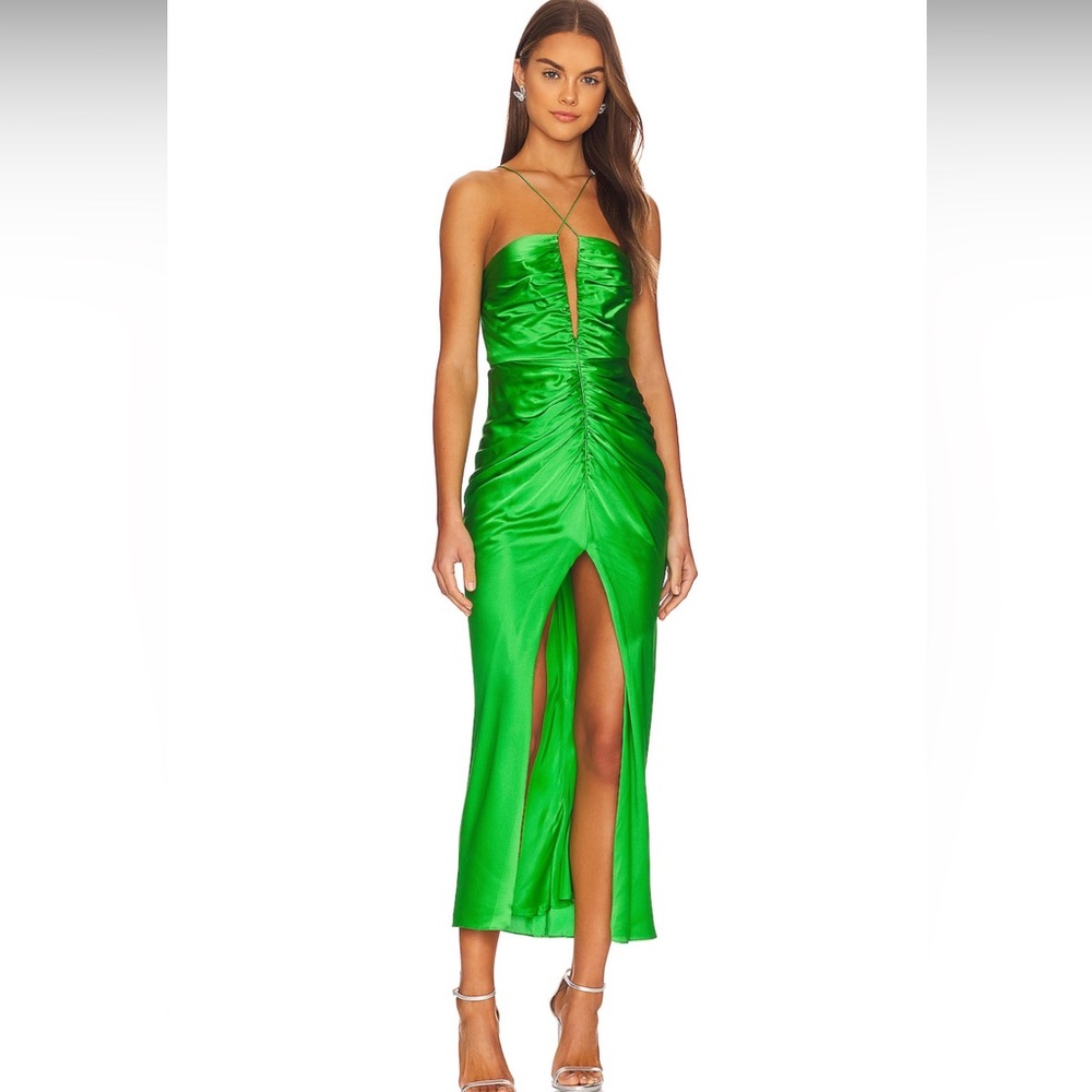 The Sei Keyhole Gathered Dress in Palm 0